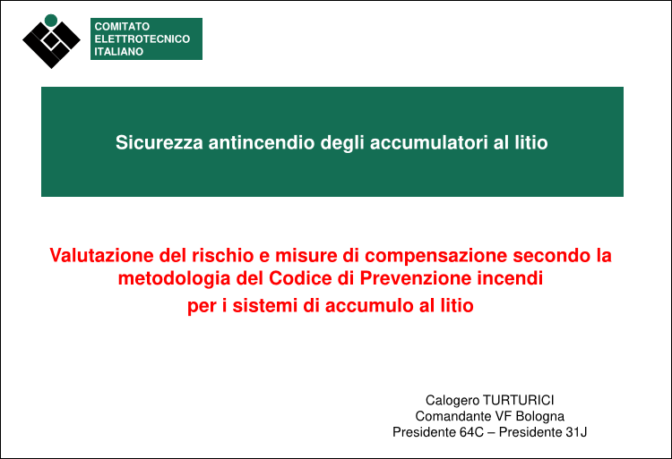 Sicurezza nei sistemi di accumulo